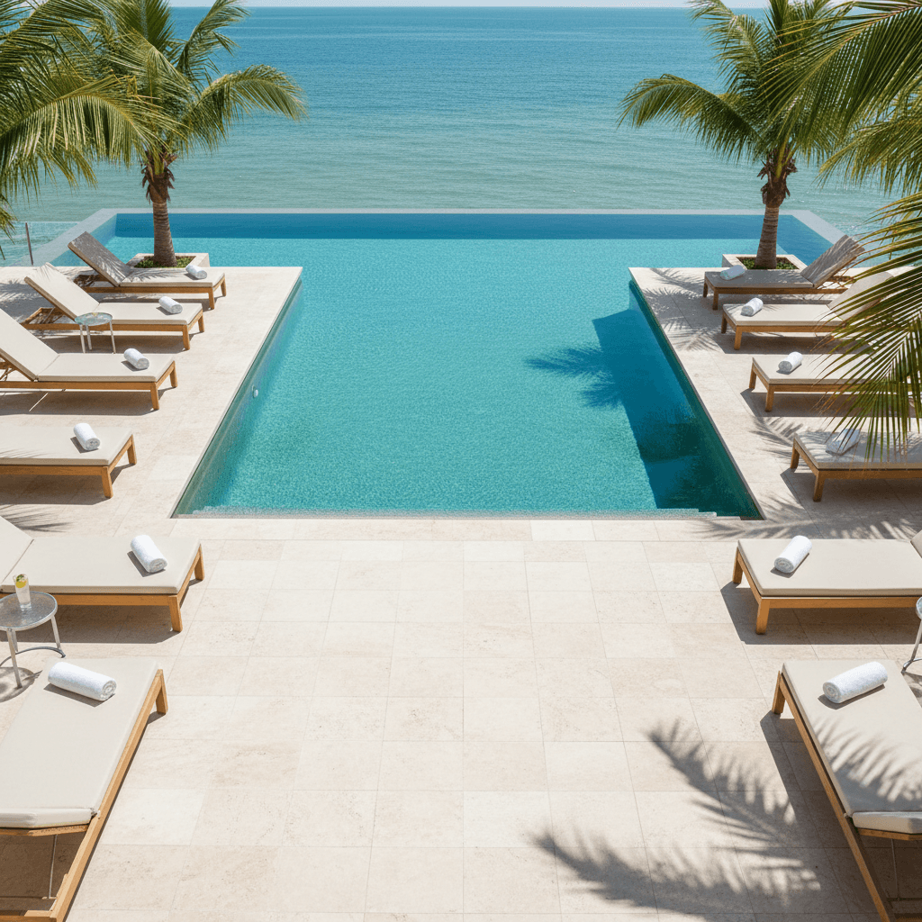 Infinity pool overlooking sarasota bay