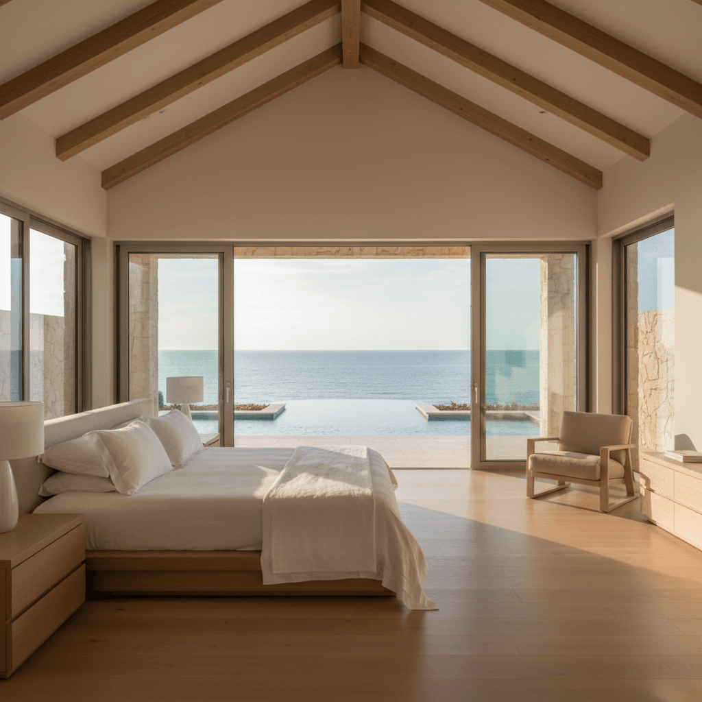 Master bedroom with terrace and gulf view